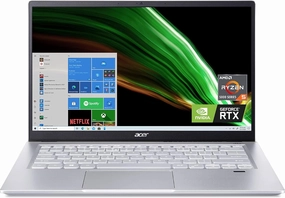 Acer Swift X SFX14-41G-R0SG Creator Laptop | 14" Full HD 100% sRGB | AMD Ryzen 5 5600U | NVIDIA RTX 3050 Laptop GPU | 8GB LPDDR4X | 512GB NVMe SSD | Wi-Fi 6 | Backlit Keyboard | Windows 10 Home