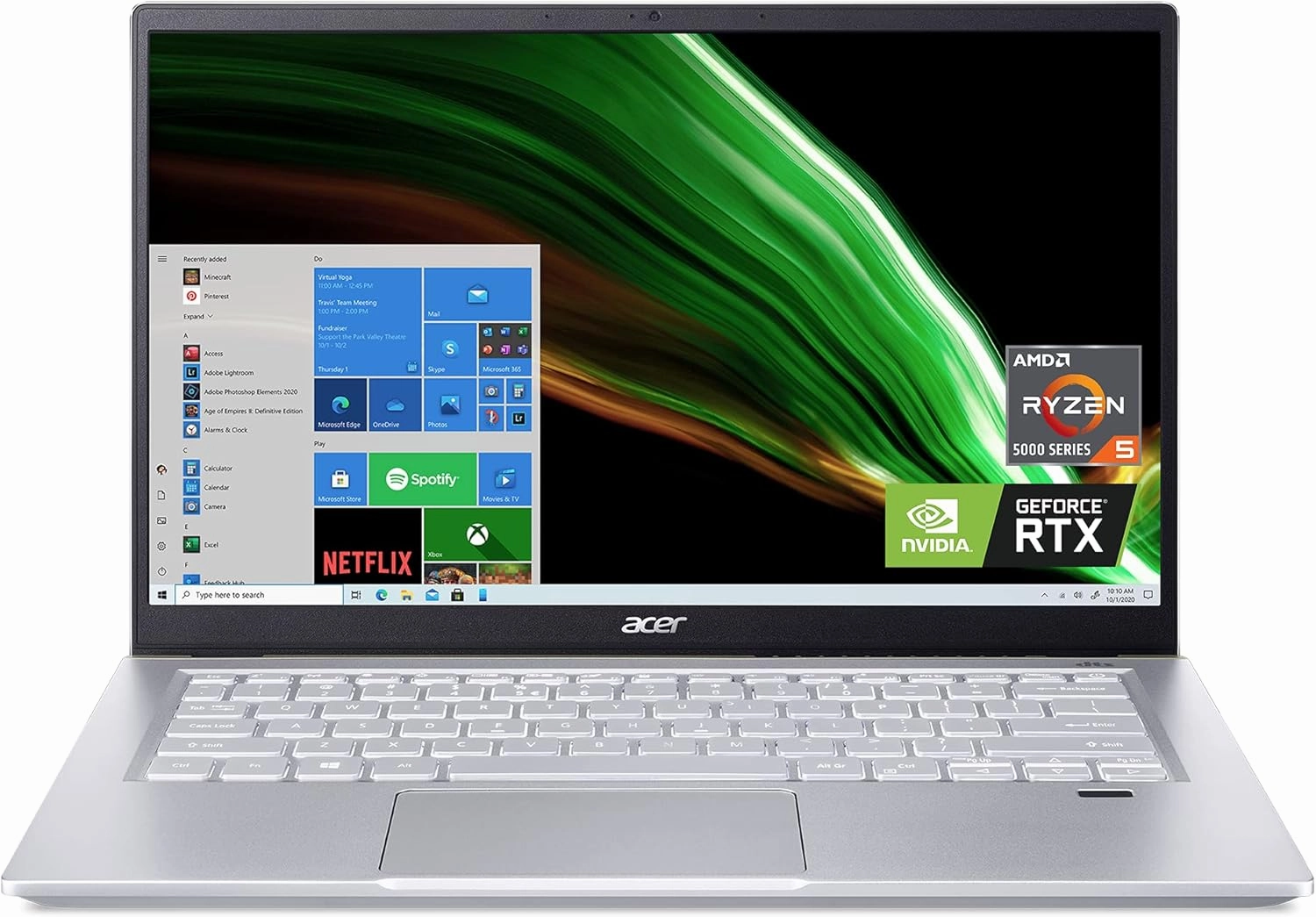 Acer Swift X SFX14-41G-R0SG Creator Laptop | 14" Full HD 100% sRGB | AMD Ryzen 5 5600U | NVIDIA RTX 3050 Laptop GPU | 8GB LPDDR4X | 512GB NVMe SSD | Wi-Fi 6 | Backlit Keyboard | Windows 10 Home