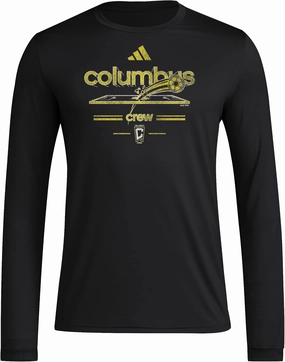 adidas Men's Columbus Crew Pre-Game Long Sleeve T-Shirt