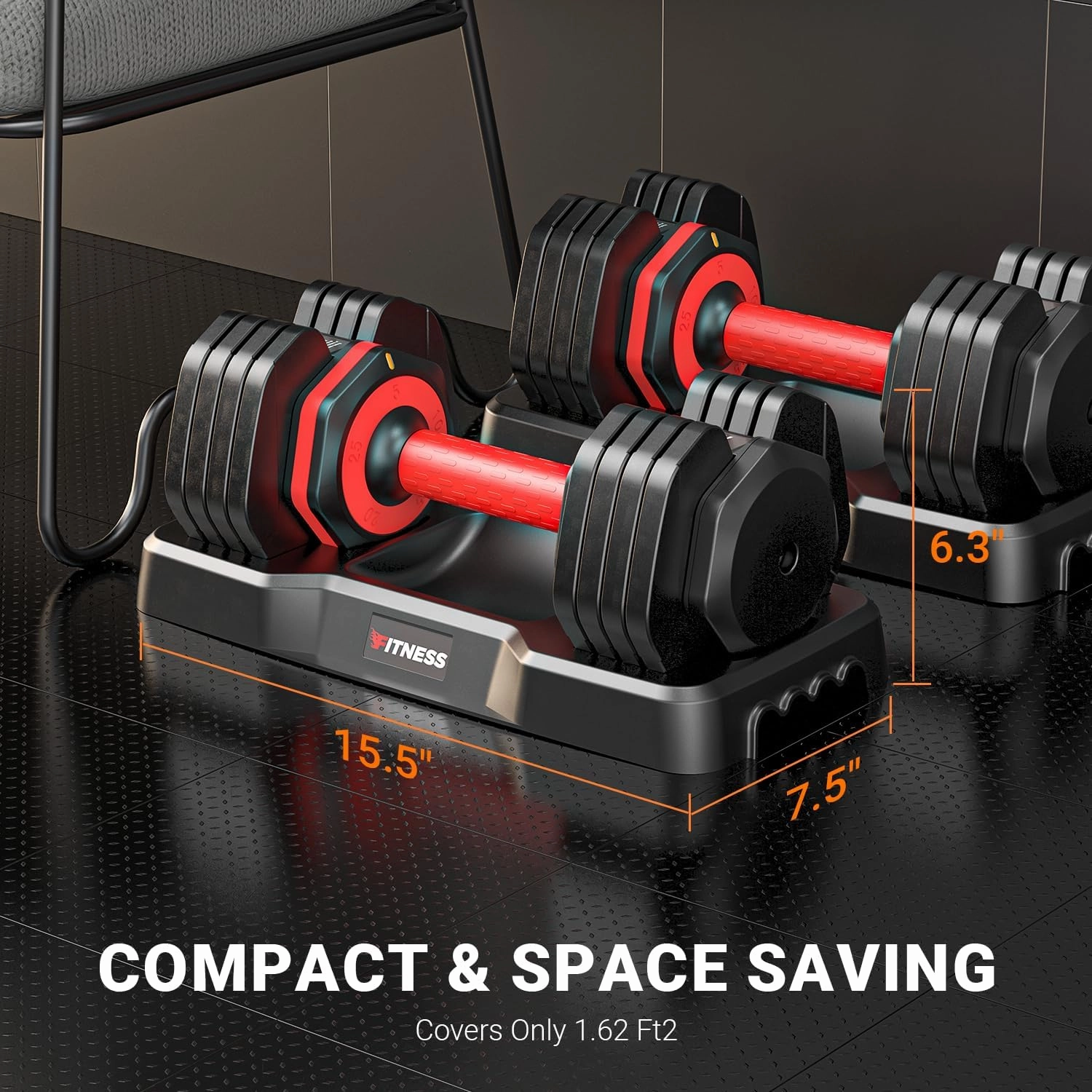 Adjustable Dumbbells Set of 2, 1 Hand Adjustable Weights Dumbbells Set, 5 in 1/10 in 1 Free Dumbbell with Anti-Slip Texture Handle, Weight Set For Home Gym Suit both Men and Women