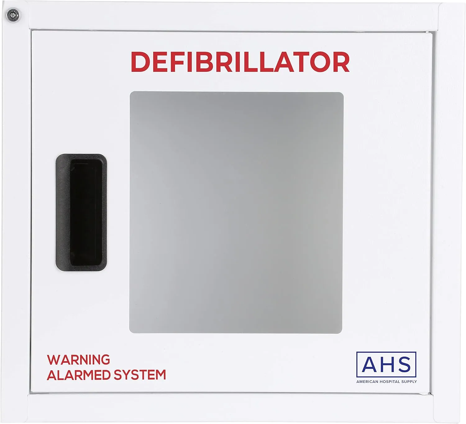 AED Cabinet | Defibrillator Wall Mounted Storage Cabinet White | Alarmed | Large Fits Zoll/Cardiac Science/All Brands
