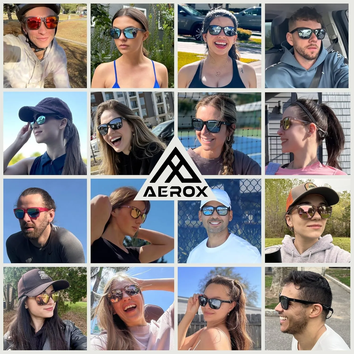 AEROX Polarized Sunglasses for Running, Cycling, Golf, and Driving - UV Protection Sports Glasses for Men, Women