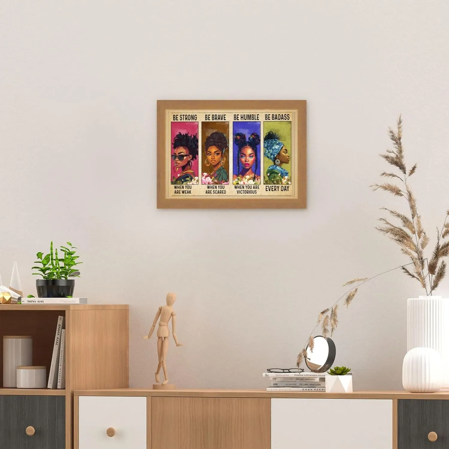 African American Jigsaw Puzzles Black Queen Girl Jigsaw Puzzles for Adults Fun Family Game Motivational Toy Educational