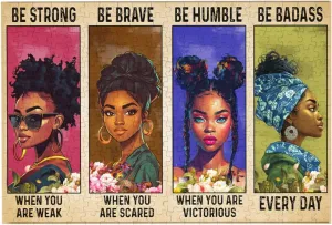 African American Jigsaw Puzzles Black Queen Girl Jigsaw Puzzles for Adults Fun Family Game Motivational Toy Educational
