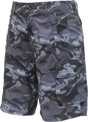 AFTCO Tactical Fishing Shorts Black Camo