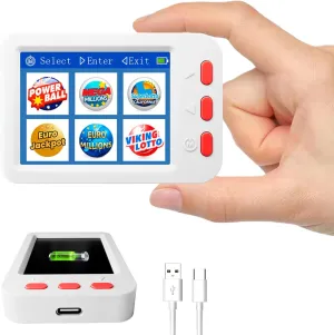 AI Lottery Number Picker, USB Rechargeable Automatic Lottery Ball Machine, Gyroscope Sensor Random Number Generator, Lottery Game for Adult