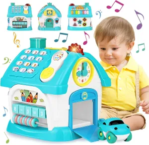 Aitbay Toys for 1  Year Old Boy Gifts: Baby Musical Toys 12-18 Months 8-in-1 Multi-Functional House - Educational Learning Toys for Toddlers Age 1-3 - First Birthday Gifts Boys Girls