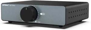 AIYIMA A07 MAX 2 Channel Stereo Amplifier Home Audio 300W*2 TPA3255 Class D Power Amp/Bridgeable Mono Amplifier 600 Watt with 3.5mm Line Output for Passive Bookshelf Speakers DC36V 6A Power Adapter