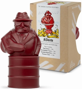 Al Dente Red - The Singing Floating Pasta Timer: Will Sing Different Tunes When Pasta is Ready at 3, 7, 9, and 11 Minutes, to be Boiled with Any Pasta in The Pot, Floats in Cold & Hot Boiling Water