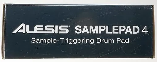Alesis Sample Pad 4 | Compact Percussion and Sample Triggering Instrument with 4 Velocity Sensitive Pads, 25 Drum Sounds and SD/SDHC Card Slot,Black