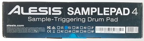 Alesis Sample Pad 4 | Compact Percussion and Sample Triggering Instrument with 4 Velocity Sensitive Pads, 25 Drum Sounds and SD/SDHC Card Slot,Black