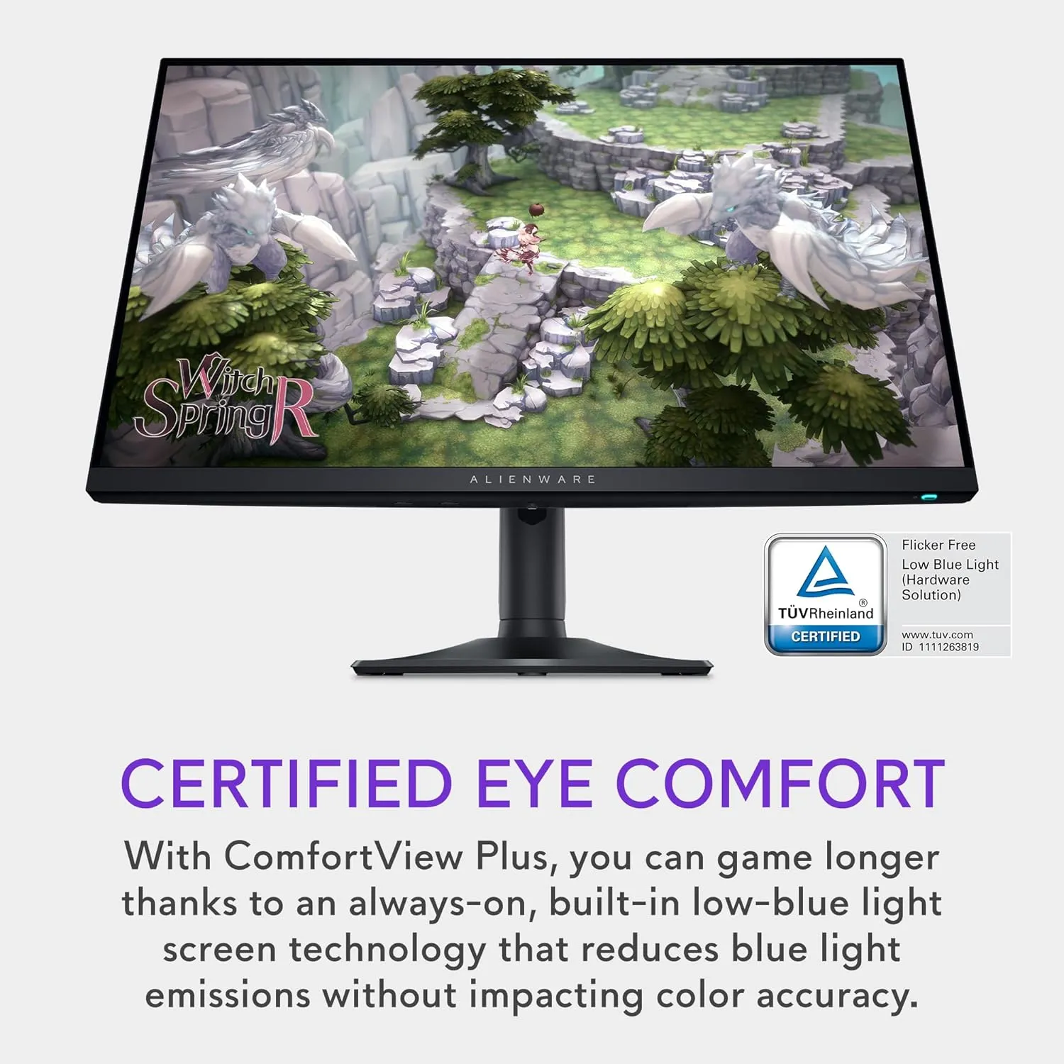 Alienware AW2724DM Gaming Monitor - 27" QHD 180Hz w Overclock, AMD FreeSync Premium Pro, NVIDIA G-SYNC, VESA Display - Black,Black/Silver