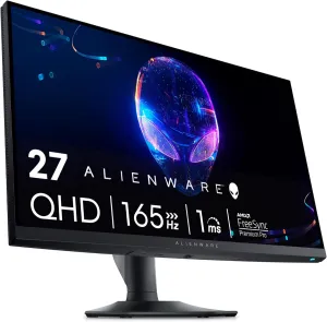 Alienware AW2724DM Gaming Monitor - 27" QHD 180Hz w Overclock, AMD FreeSync Premium Pro, NVIDIA G-SYNC, VESA Display - Black,Black/Silver