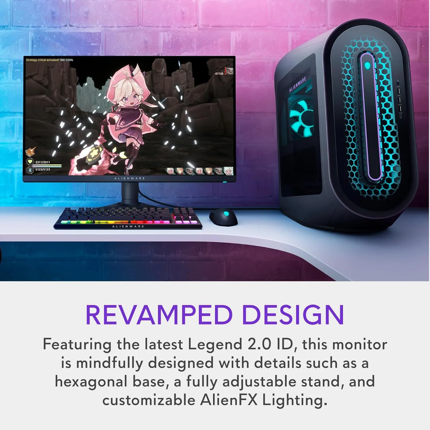 Alienware AW2724DM Gaming Monitor - 27" QHD 180Hz w Overclock, AMD FreeSync Premium Pro, NVIDIA G-SYNC, VESA Display - Black,Black/Silver