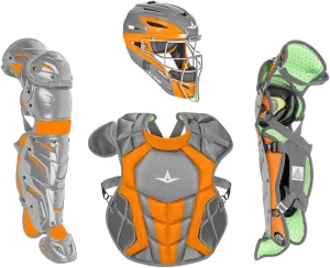 All-Star Catcher’s Gear Kit – Includes Helmet, Chest Protector & Leg Guards – Lightweight, Durable Baseball Protective Set, Meets NOCSAE