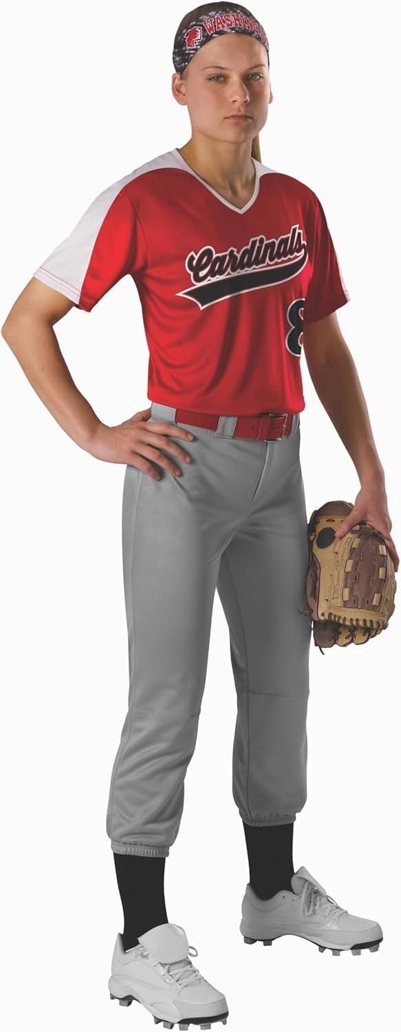Alleson Athletic Women's Fastpitch/Softball Belted Speed Pant – Moisture-Wicking, Durable Fabric, and Pro-Style Fit