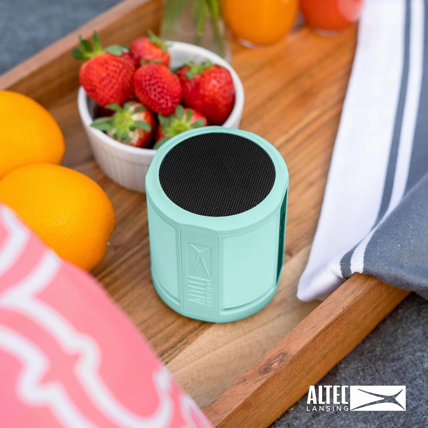 Altec Lansing HydraOrbit - Waterproof Bluetooth Speaker, Lightweight & Portable Speaker for Travel & Outdoor Use, Mint