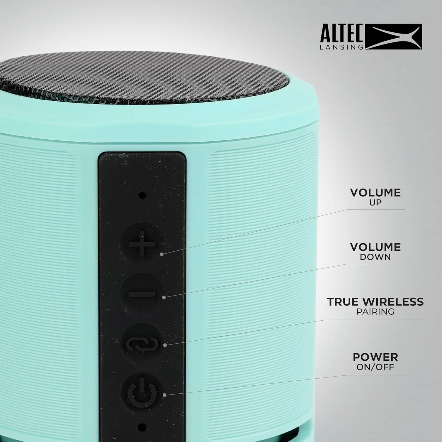 Altec Lansing HydraOrbit - Waterproof Bluetooth Speaker, Lightweight & Portable Speaker for Travel & Outdoor Use, Mint