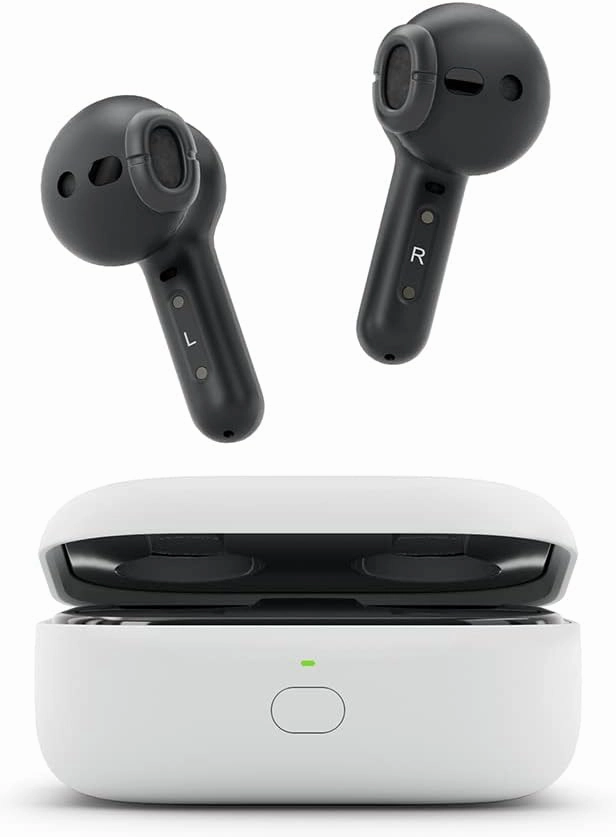 Amazon Echo Buds (newest model), True Wireless Bluetooth 5.2 Earbuds with Alexa, audio personalization, multipoint, 20H battery with charging case, fast charging, sweat resistant, Black