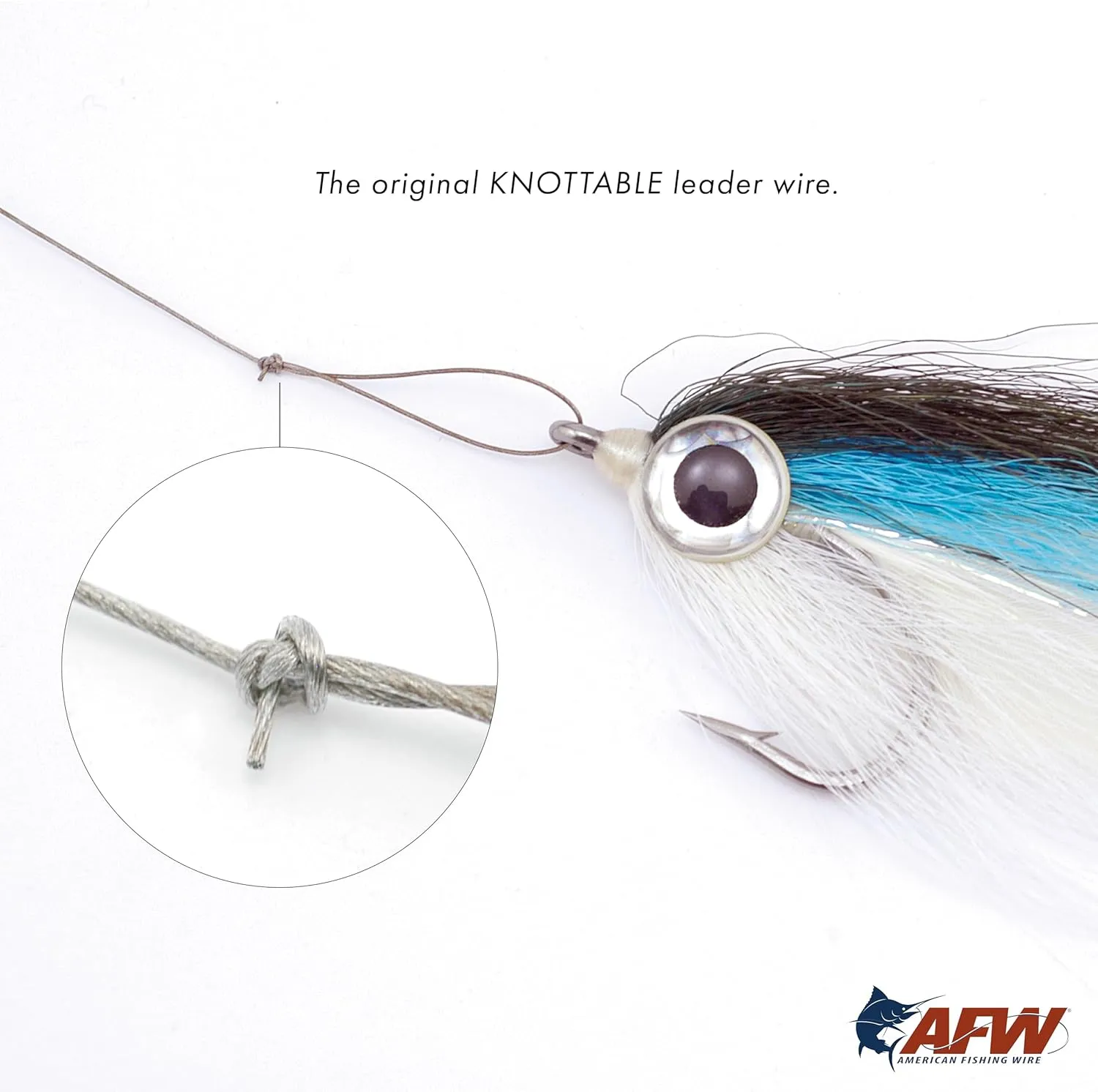 American Fishing Wire Surflon Micro Supreme Nylon Coated 7x7 Stainless Steel Leader Wire - Knottable Wire Leaders for Fishing Saltwater, Fly Fishing, 13lb Test - 90lb Test, Bright, Black & Camo Colors