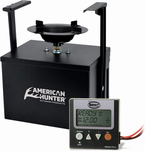 American Hunter Digital Spin Kit Durable Metal Easy-Setup Deer Wild Game Hunting Attraction Automatic Feeder & Timer, Adjustable Feed Time & Spread Speed