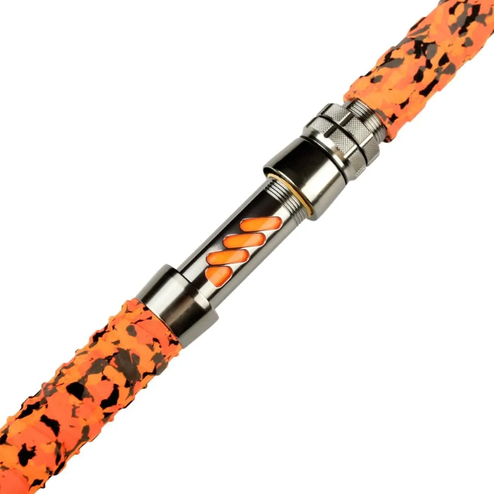 ANCIENT MARINER Catfish Fishing Rods, 7'6" One-Piece Glow with Black Light Ancient Mariner Albatross Catfishing Casting Rod, Medium Heavy