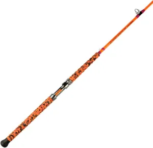 ANCIENT MARINER Catfish Fishing Rods, 7'6" One-Piece Glow with Black Light Ancient Mariner Albatross Catfishing Casting Rod, Medium Heavy