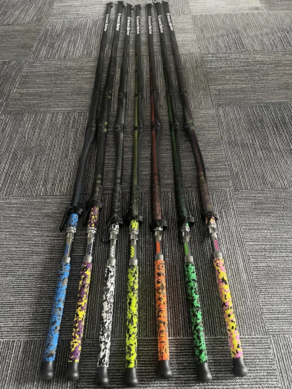 ANCIENT MARINER Catfish Fishing Rods, 7'6" One-Piece Glow with Black Light Ancient Mariner Albatross Catfishing Casting Rod, Medium Heavy