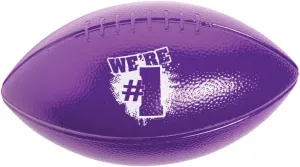 Anderson's Purple and White We're Number One Football Sport Balls, Set of 10, School Spirit, Game Day, Novelty Items