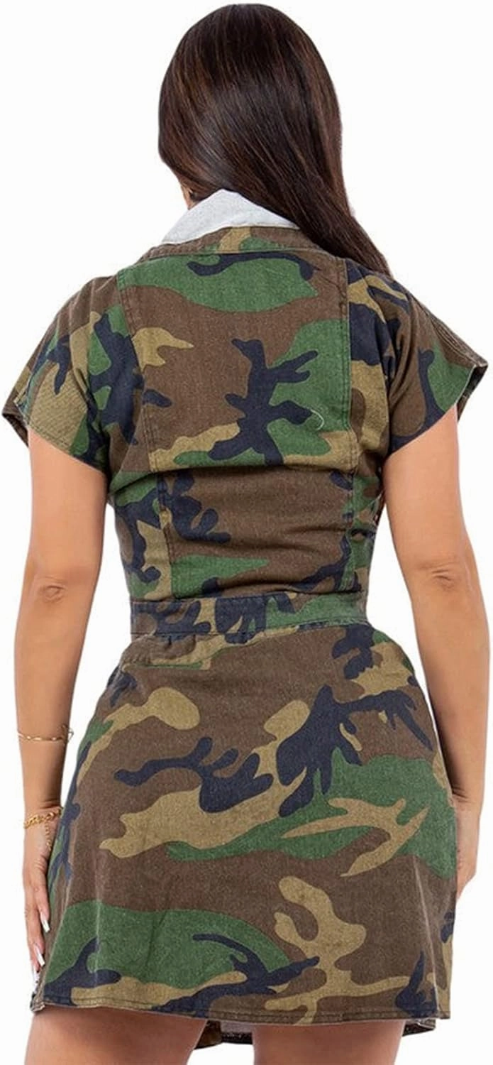 Angsuttc Skirt Sets Women 2 Piece Outfits Camo Denim Turndown Collar Sleeveless Jackets Mini Skirt Outfit