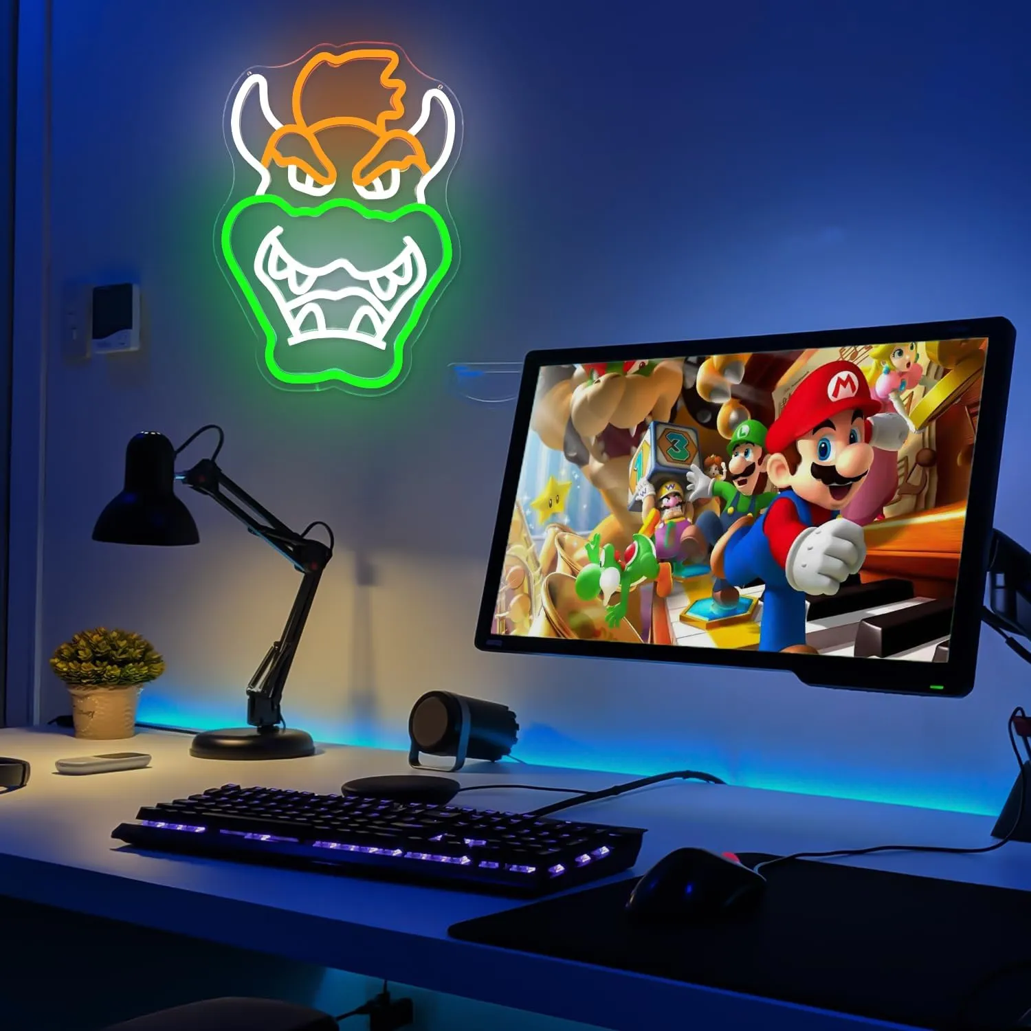 Anime Neon Signs for Wall Decor Dimmable Gaming Neon Light Gamer Neon Signs for Bedroom Game Room Man Cave