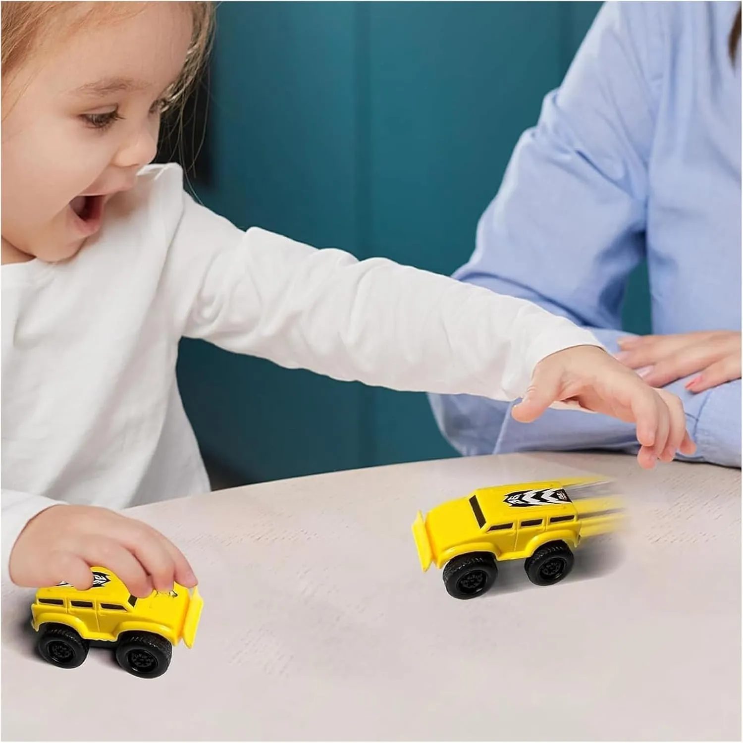 Anowadays Magnetic Wall Climbing Toy Car, Emboadlie Magnetic Wall Climbing Toy Car, Magnetic Levitation Inertia Climbing Wall ToyCar, Cars That Drive on Walls and Ceiling (1*Yellow 1*Blue)