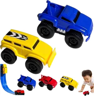 Anowadays Magnetic Wall Climbing Toy Car, Emboadlie Magnetic Wall Climbing Toy Car, Magnetic Levitation Inertia Climbing Wall ToyCar, Cars That Drive on Walls and Ceiling (1*Yellow 1*Blue)