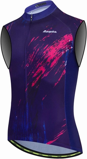 Aogda Cycling Vest for Men Bike Jerseys Team Biking Sleeveless Tops Clothing
