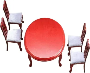 Artibetter 1 Set Miniature Dining Set European Style Dollhouse Furniture Accessories Space Efficient Design for Spaces Wood Material for Home Decor