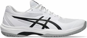 Asics Men's Game FlyteFoam Tennis Shoes, 12.5, White/Black