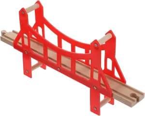 Assemble Small Train Toys Train Track Bridge Boys and Girls' Wooden Scene Track Bridge Accessories Toddler Toys Creative