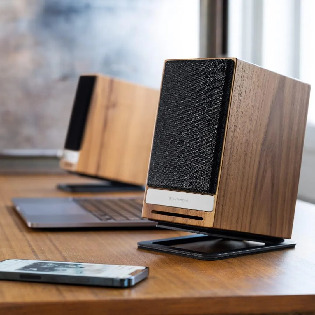Audioengine HD4 Wireless Bluetooth Bookshelf Speakers - 120W Home Theater Speakers for Music Movies and Gaming - Bluetooth Adaptive apt-X HD 5.3