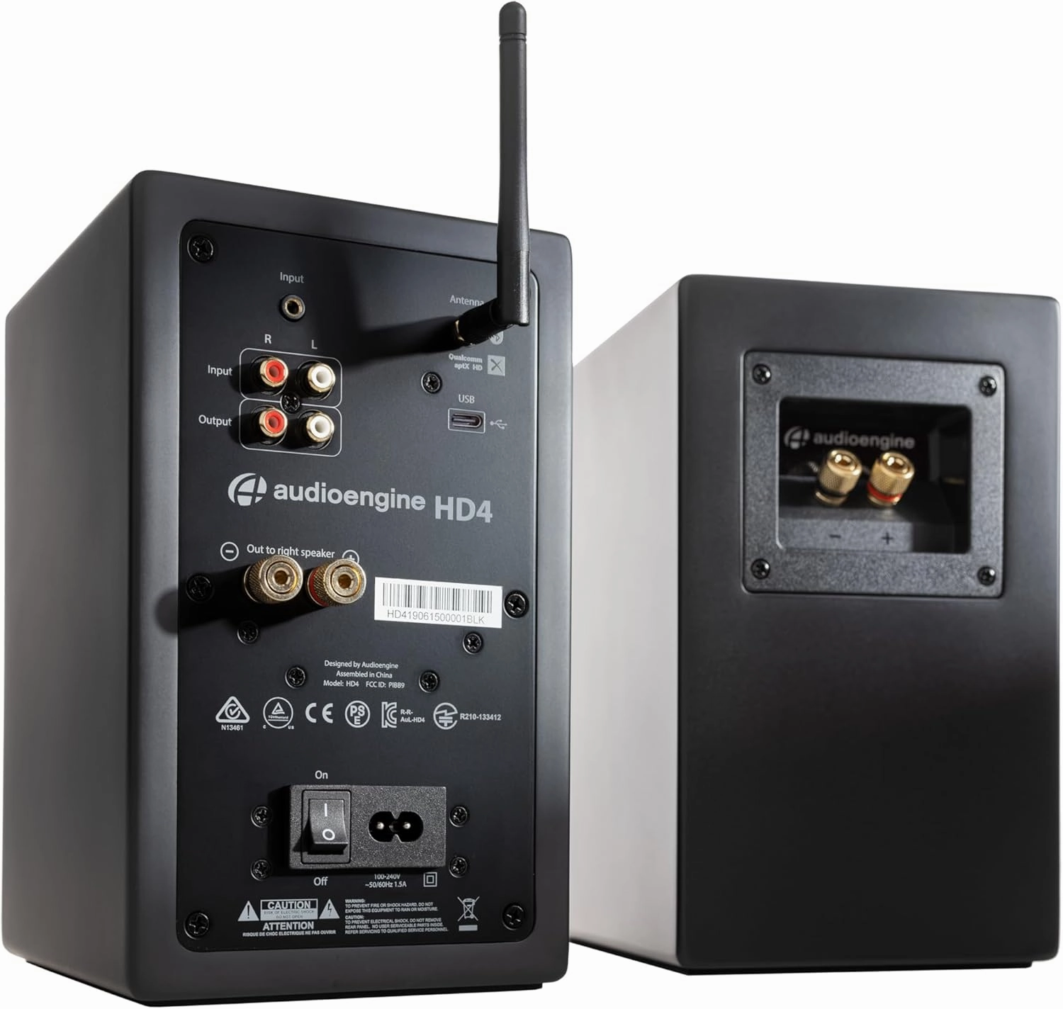 Audioengine HD4 Wireless Bluetooth Bookshelf Speakers - Home Theater, Desktops, Surround Sound, Music, Movies and Gaming - Bluetooth aptX Adaptive 5.3