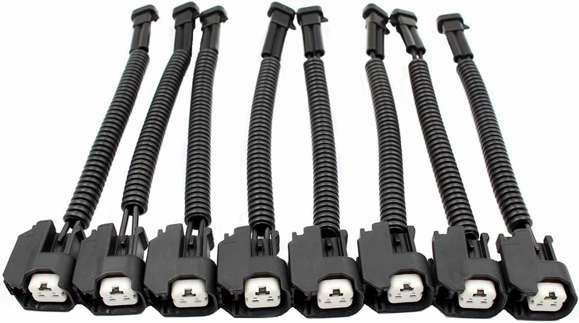 AUTOKAY Injector Adapters Compatible with LQ4 LQ9 4.8 5.3 6.0 Delphi Wire Harness to LS2 LS3 LS7 EV6
