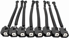 AUTOKAY Injector Adapters Compatible with LQ4 LQ9 4.8 5.3 6.0 Delphi Wire Harness to LS2 LS3 LS7 EV6