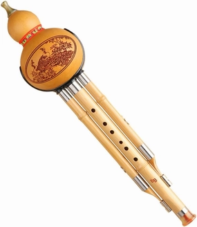 b-flat Key Cucurbit Flute Traditional Chinese Handmade Hulusi Bamboo Gourd Cucurbit Flute Ethnic Musical Instrument for Beginner Music Lovers