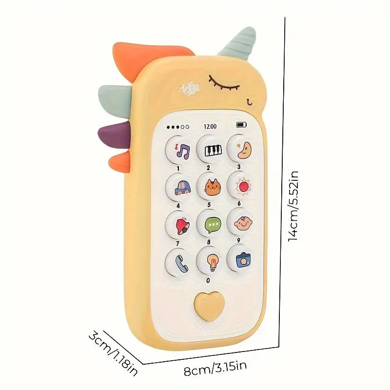 Baby Phone Toy Music Sound Unicorns Telephone Sleeping Toys With Teether