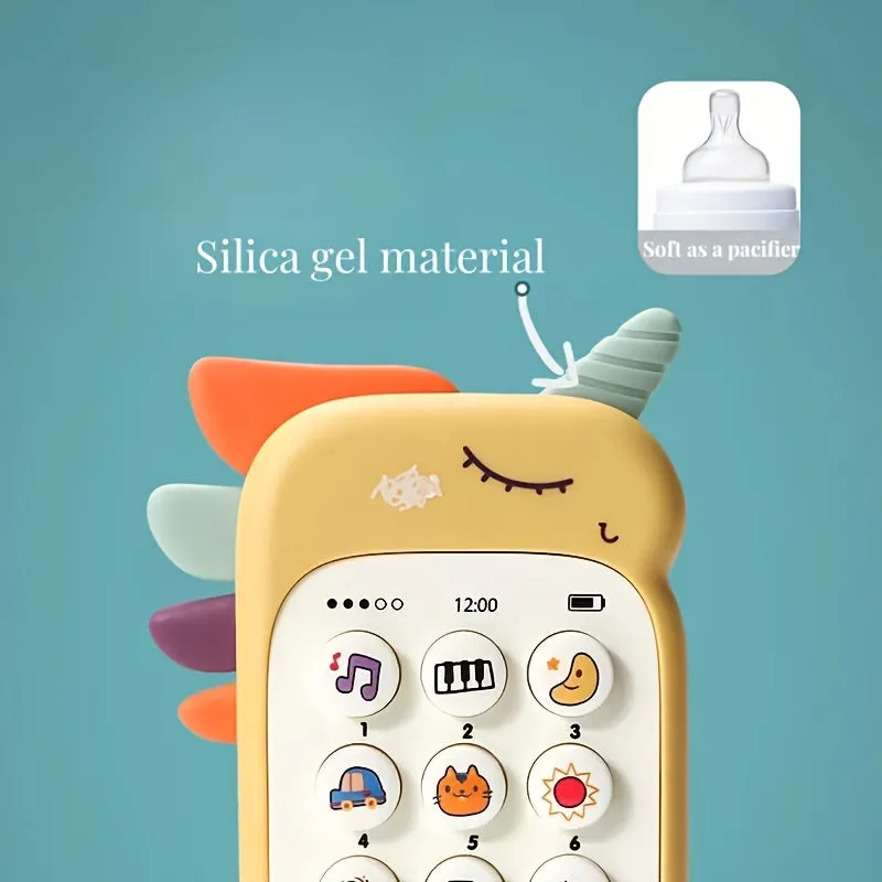 Baby Phone Toy Music Sound Unicorns Telephone Sleeping Toys With Teether