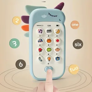 Baby Phone Toy Music Sound Unicorns Telephone Sleeping Toys With Teether