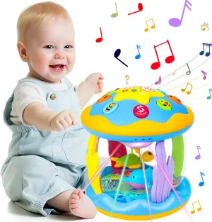 Baby Toys 6 to 12 Months - Musical Learning Infant Toys 12-18 Months - Babies Ocean Rotating Light Up Toy for Toddlers 1 2 3  Years Old Boys Girls Baby Gifts