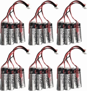 BALOLO (6-Pack) HW0470360-A ER6V/3.6V 8000mah PLC Lithium Battery Replacement for Yaskawa HW0470360-A Motoman Robot YASKAWA HW0470360