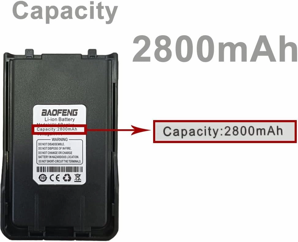 BAOFENG UV-S9 Plus Two Way Radio with Rechargeable 2800mAh Li-ion Battery and USB Fast Charger (2pcs)