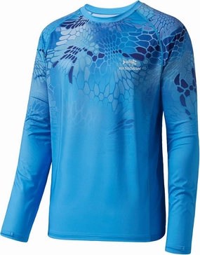 BASSDASH FS14M Men's Camo Gradient Performance Long Sleeve Fishing Shirt UPF50 