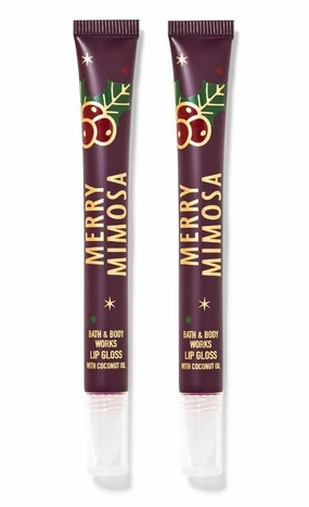 Bath Body Merry Mimosa Lip Gloss - Set of 2 (.34 Oz Each)